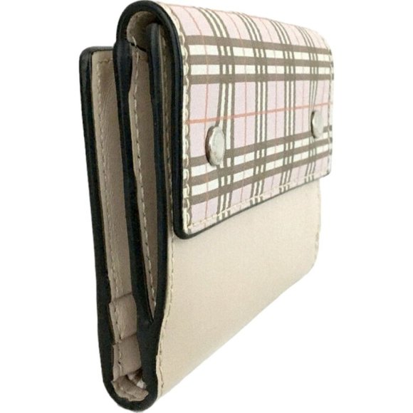 315181U Burberry Wallet Nova Check Bifold Pink PVC Leather - Picture 4 of 9